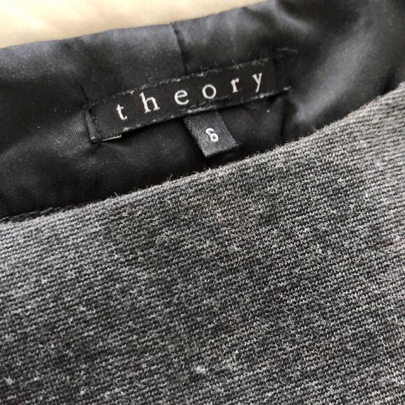 Theory Sheath Cotton Office Dress Grey with Pockets Size 6 - Picture 8 of 9